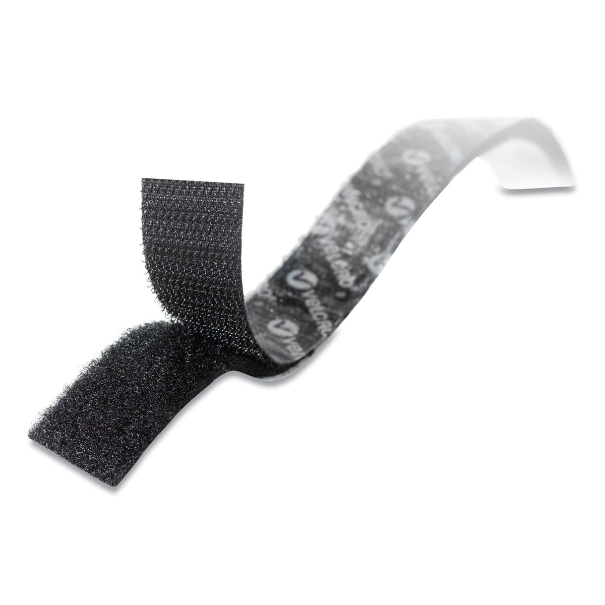 Sticky-Back Fasteners, Removable Adhesive, 0.75" x 30 ft, Black
