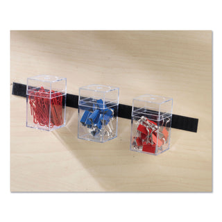 Sticky-Back Fasteners with Dispenser, Removable Adhesive, 0.75" x 5 ft, Black - 
