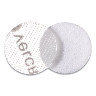 Sticky-Back Fasteners, Removable Adhesive, 0.63" dia, Clear, 75/Pack - 