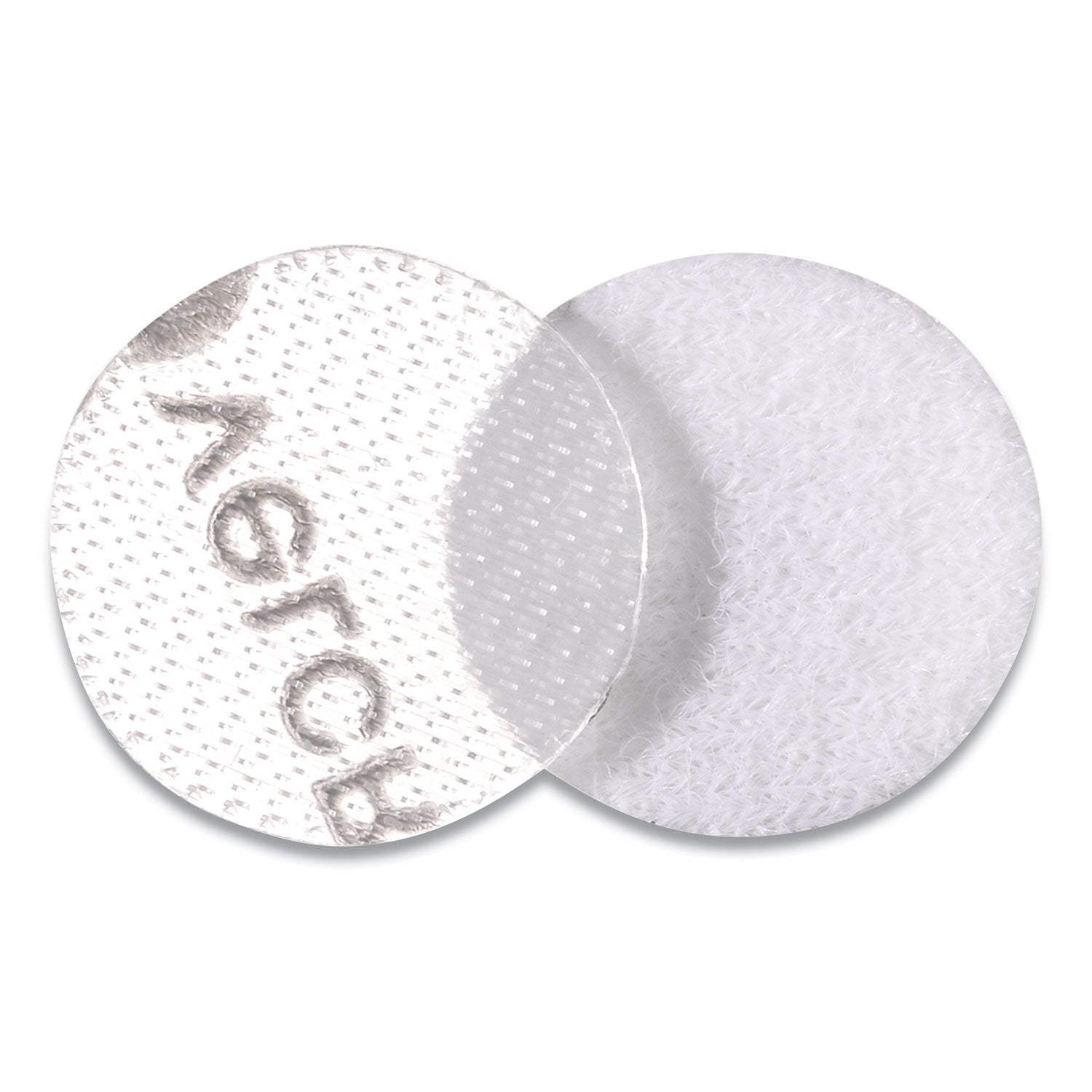 Sticky-Back Fasteners, Removable Adhesive, 0.63" dia, Clear, 75/Pack - 