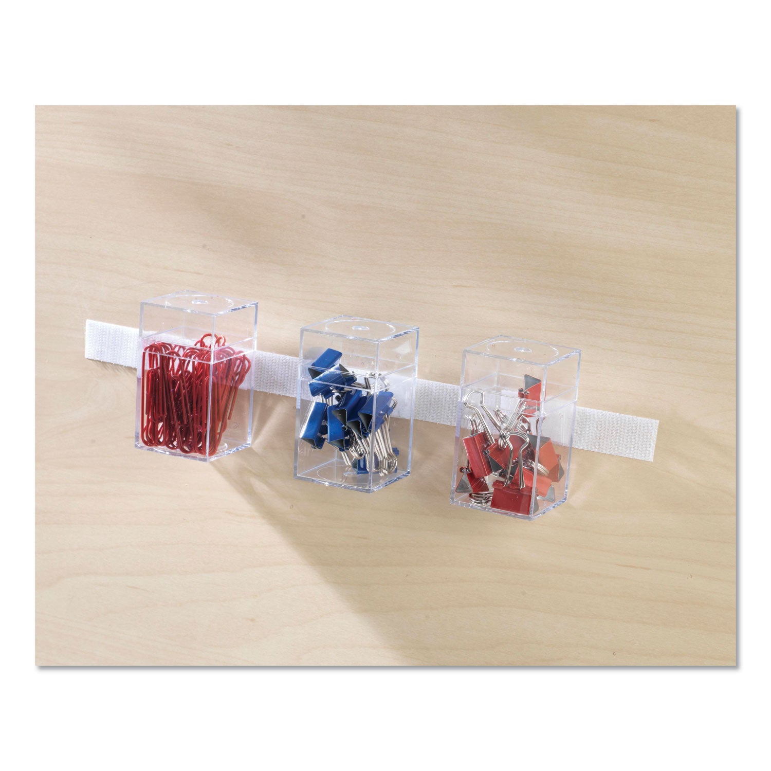 Sticky-Back Fasteners, Removable Adhesive, 0.75" x 30 ft, White - 