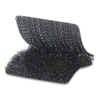 Sticky-Back Fasteners, Removable Adhesive, 0.88" x 0.88", Black, 12/Pack - 