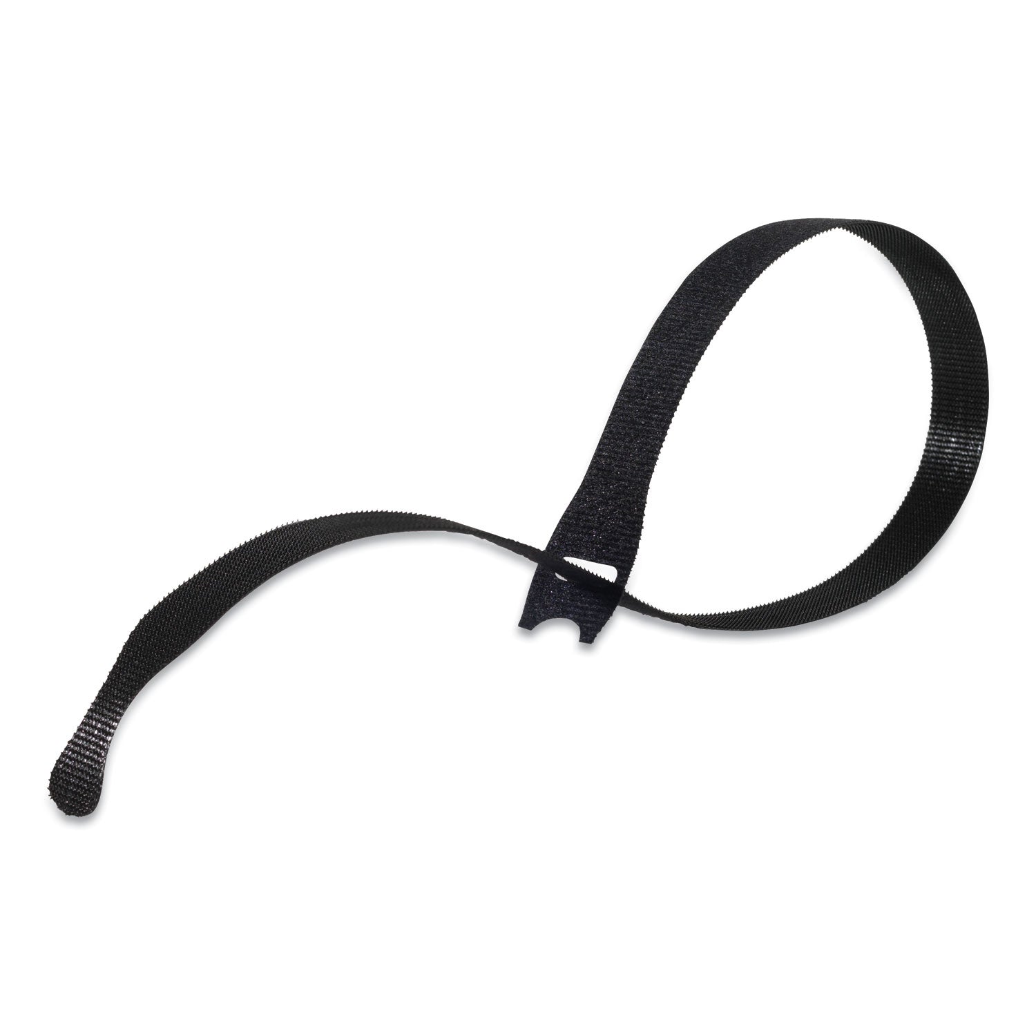 ONE-WRAP Pre-Cut Thin Ties, 0.5" x 15", Black/Gray, 30/Pack - 