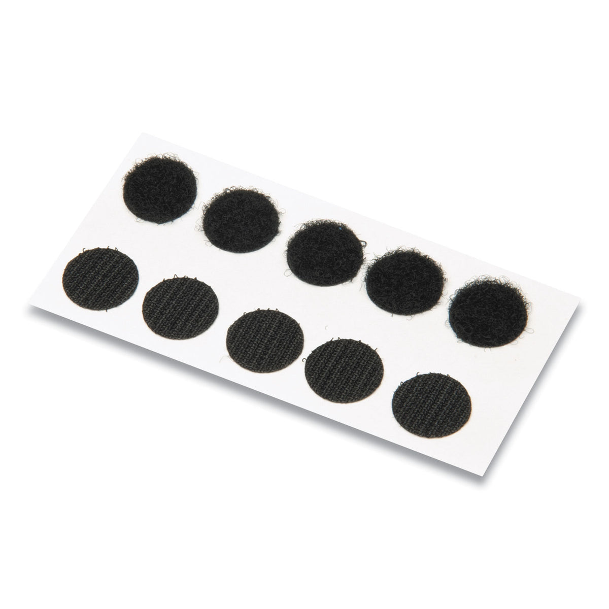 Sticky-Back Fasteners, Removable Adhesive, 0.75" dia, Black, 200/Box