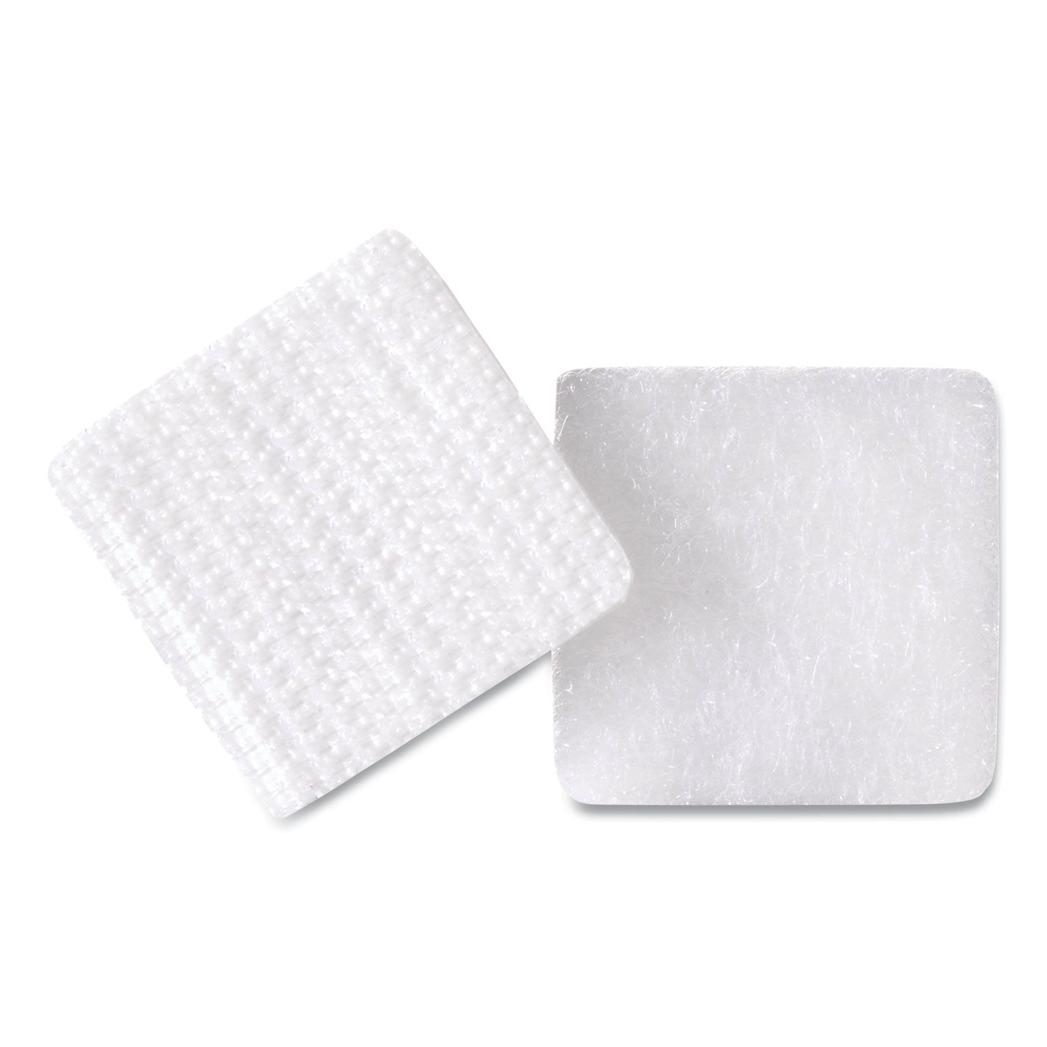 Sticky-Back Fasteners, Removable Adhesive, 0.88" x 0.88", White, 12/Pack - 
