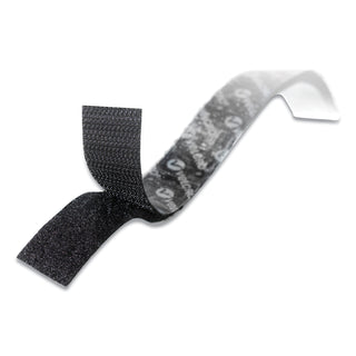 Sticky-Back Fasteners with Dispenser, Removable Adhesive, 0.75" x 5 ft, Black - 