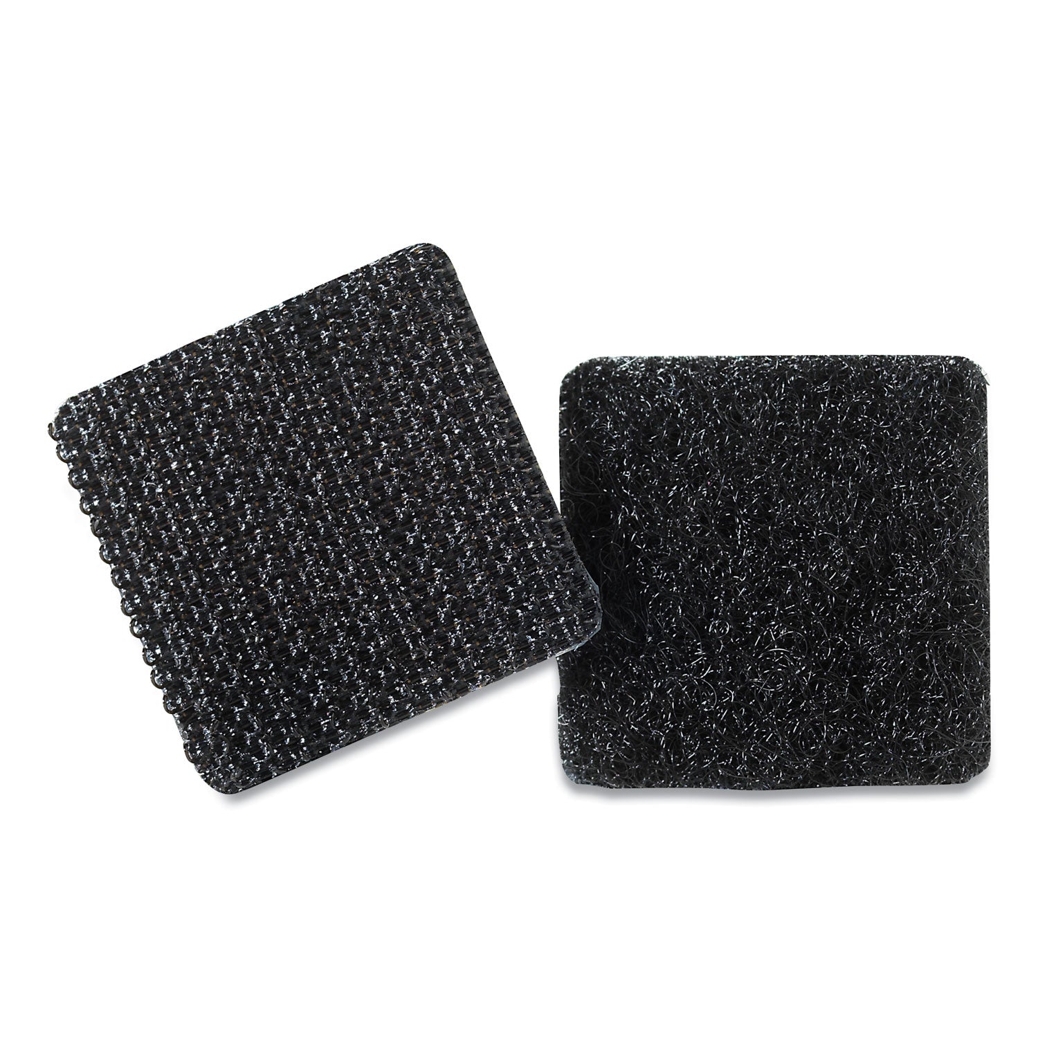 Sticky-Back Fasteners, Removable Adhesive, 0.88" x 0.88", Black, 12/Pack - 