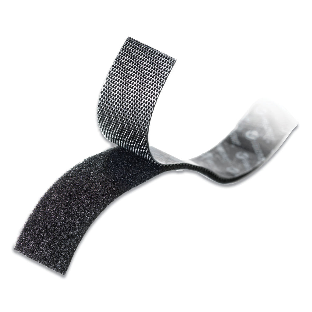 Low-Profile Industrial-Strength Heavy-Duty Fasteners, 1" x 10 ft, Black