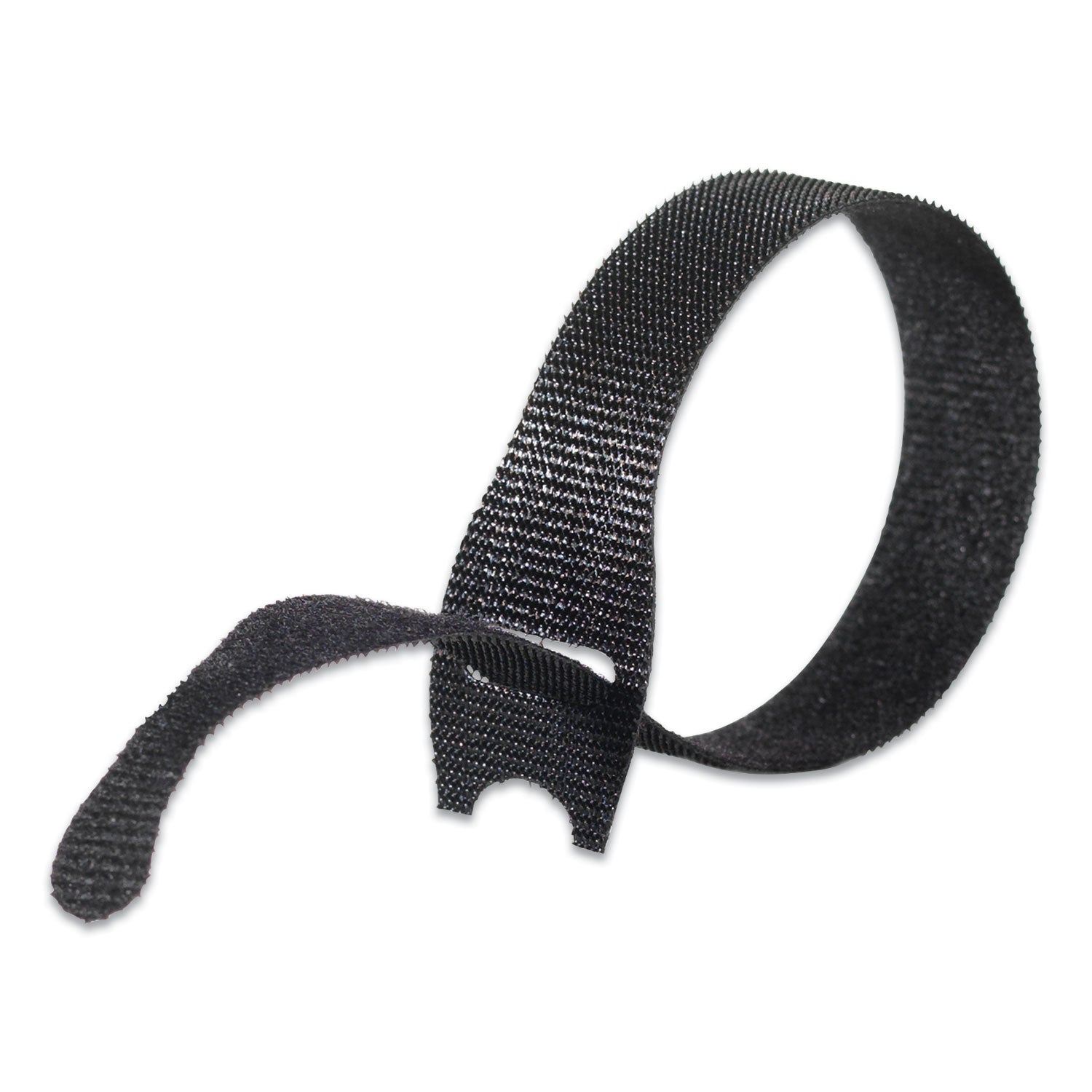 ONE-WRAP Pre-Cut Thin Ties, 0.5" x 8", Black/Gray, 50/Pack - 
