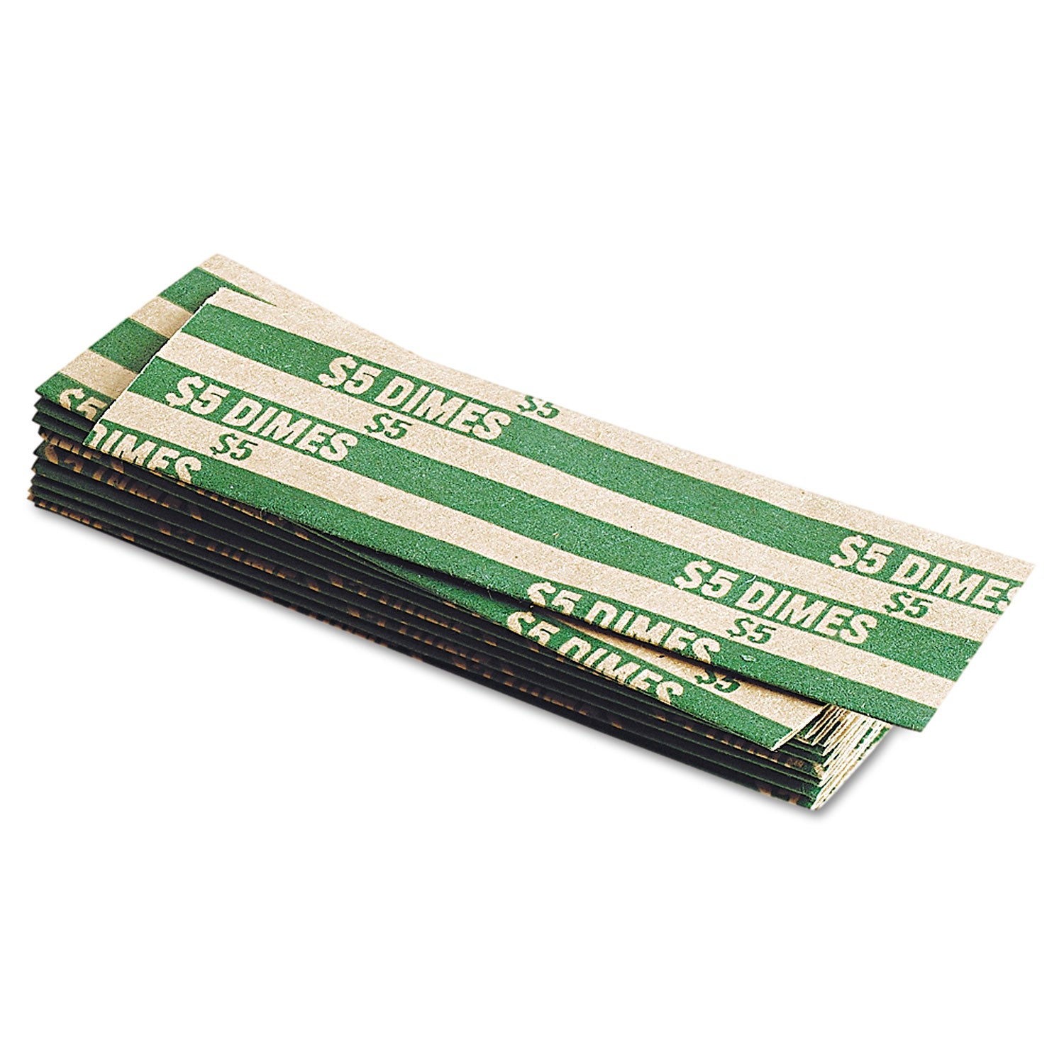 Flat Coin Wrappers, Dimes, $5, 1000 Wrappers/Box - 