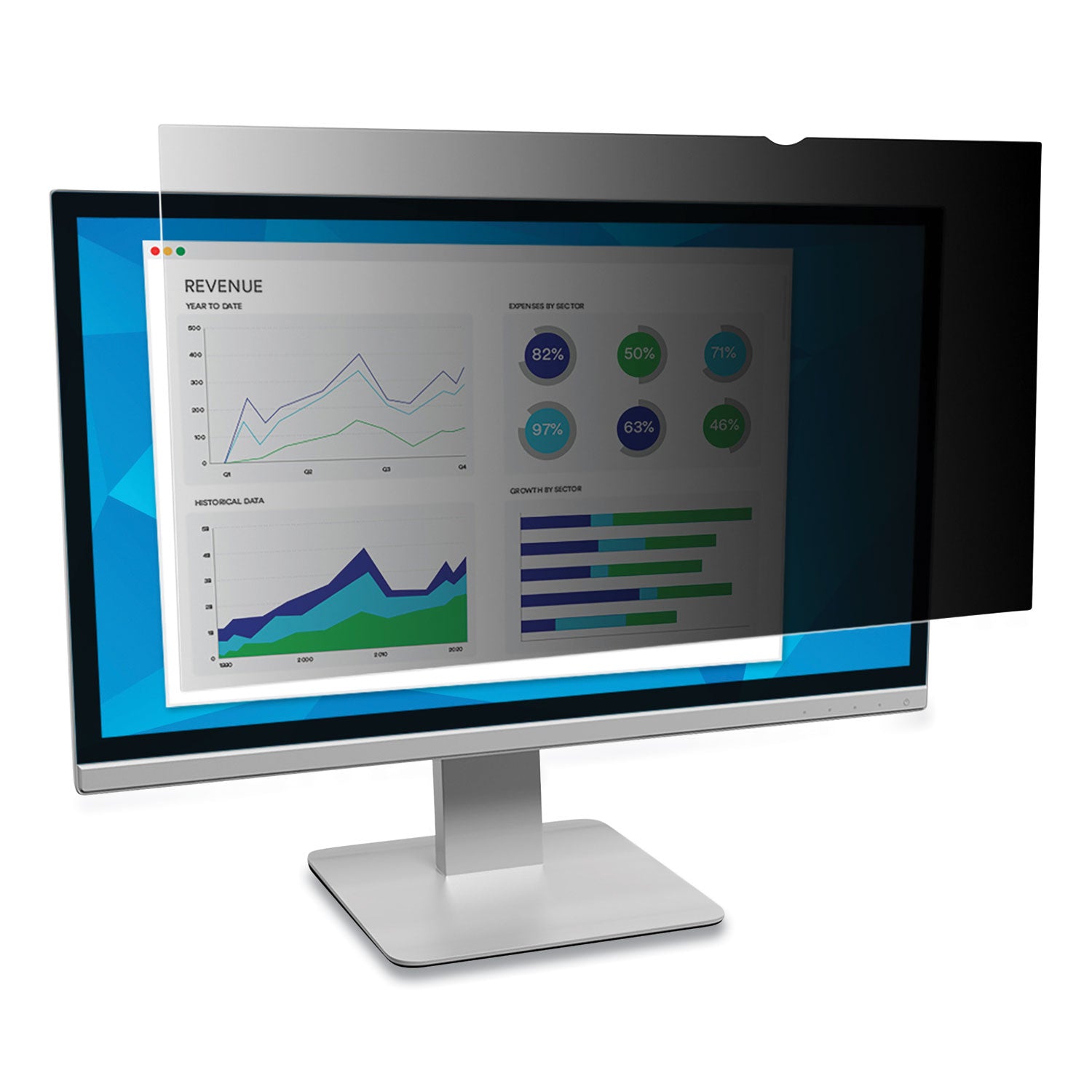 Frameless Blackout Privacy Filter for 24" Widescreen Flat Panel Monitor, 16:10 Aspect Ratio