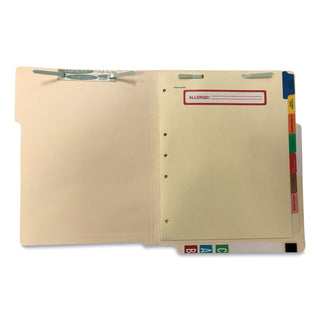 Side Tab Medical Chart Divider Sets, 8-Tab, Assorted Medical, 11 x 9, Manila, 40 Sets - 