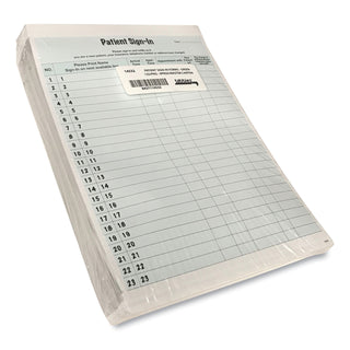 Tabbies Patient Sign-In Label Forms - 125 Sheet(s) - 11" x 8.50" Form Size - Letter - Green Sheet(s) - Paper - 125 / Pack