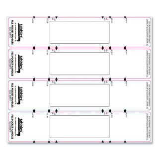 File Pocket Handles, 9.63 x 2, White, 4/Sheet, 12 Sheets/Pack - 