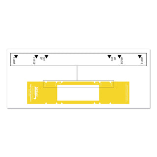 File Pocket Handles, 9.63 x 2, Yellow/White, 4/Sheet, 12 Sheets/Pack - 