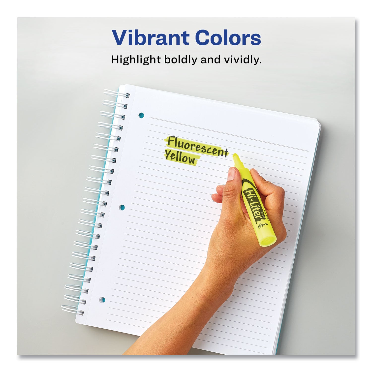 hi-liter-desk-style-highlighter-value-pack-fluorescent-yellow-ink-chisel-tip-yellow-black-barrel-36-box_ave98208 - 4