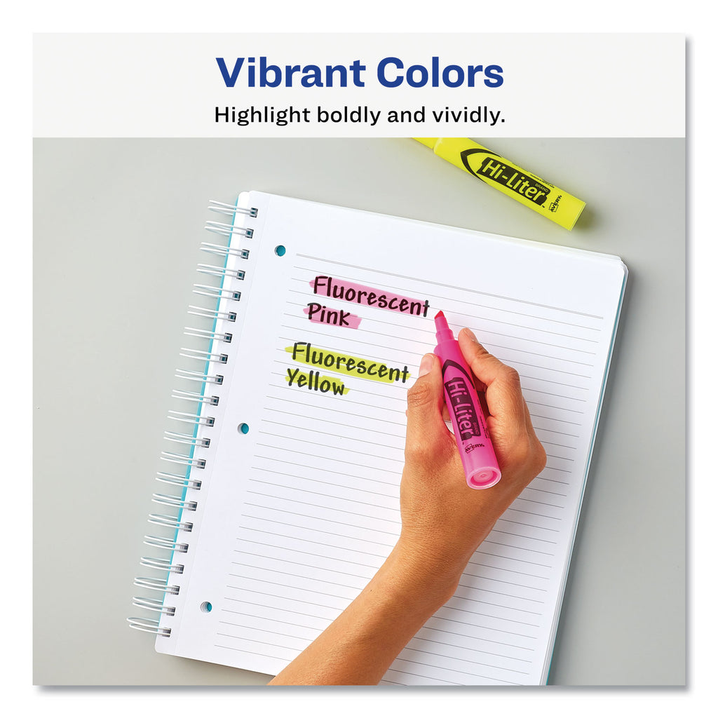 HI-LITER Desk-Style Highlighter Value Pack, Assorted Ink Colors, Chisel Tip, Assorted Barrel Colors, 24/Pack