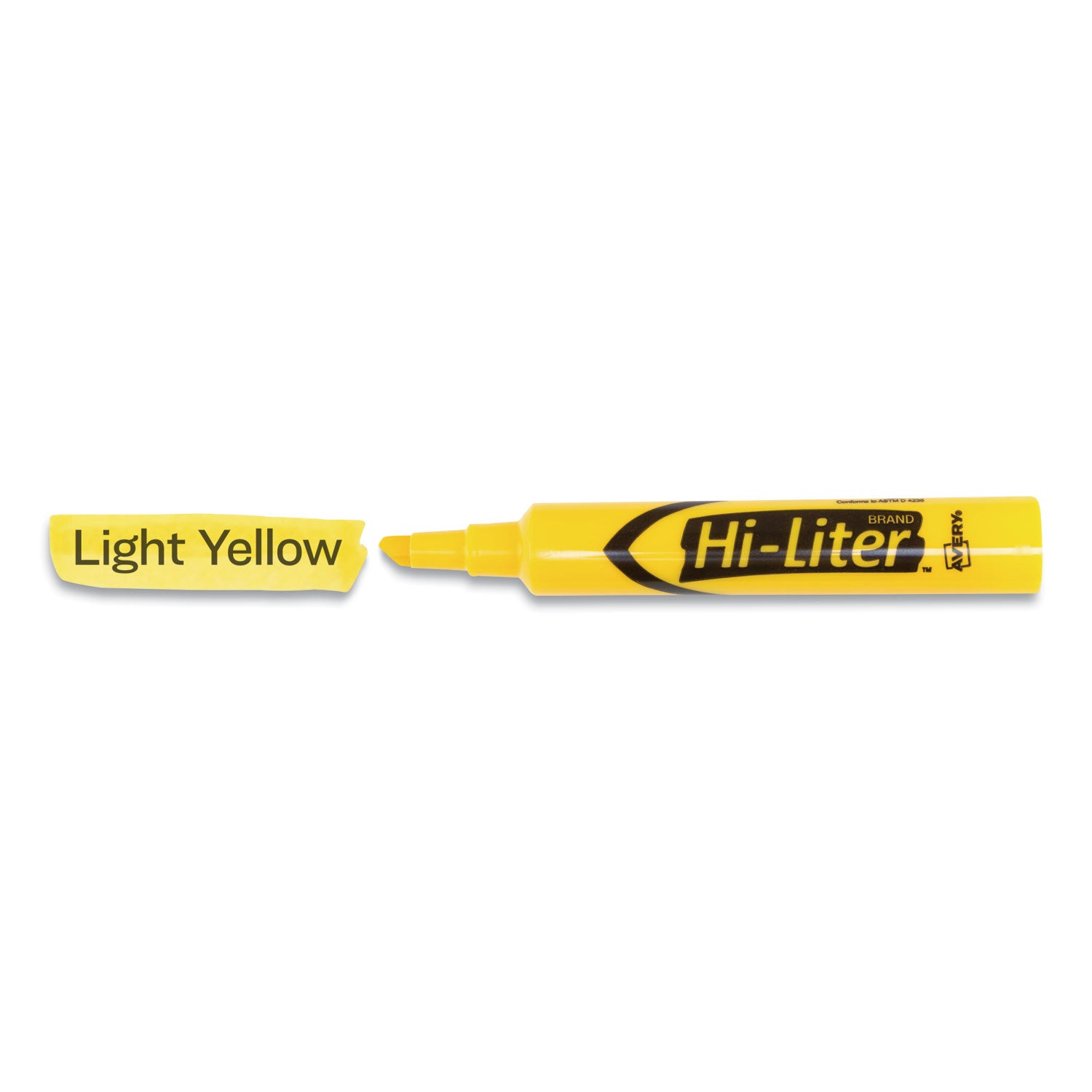 HI-LITER Desk-Style Highlighters, Yellow Ink, Chisel Tip, Yellow/Black Barrel, Dozen