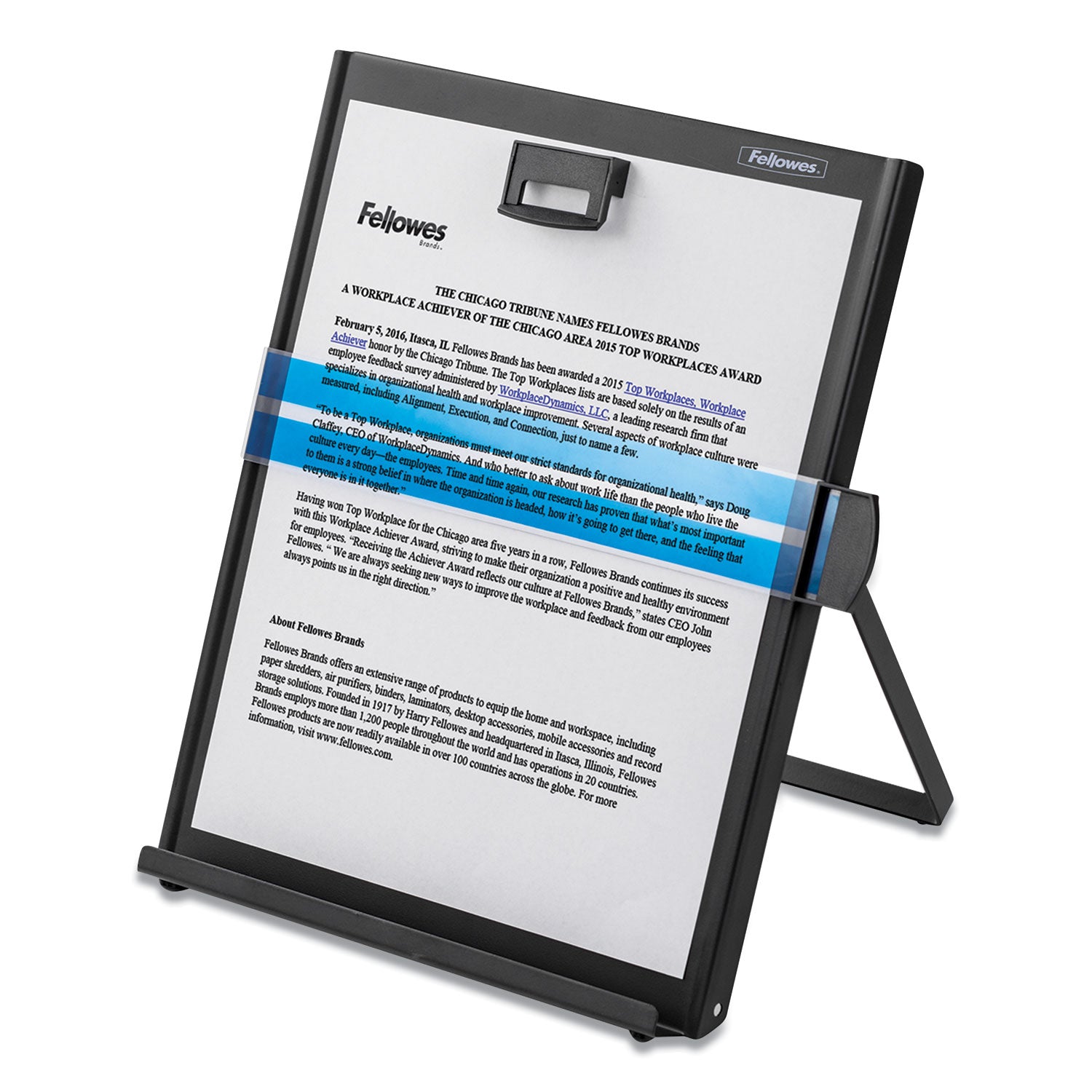 Metal Copyholder, 200 Sheet Capacity, Steel, Black - 