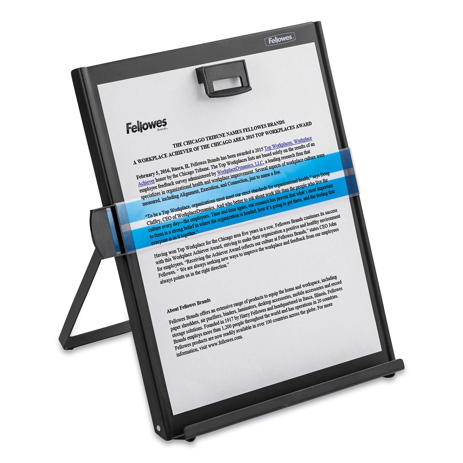 Metal Copyholder, 200 Sheet Capacity, Steel, Black - 