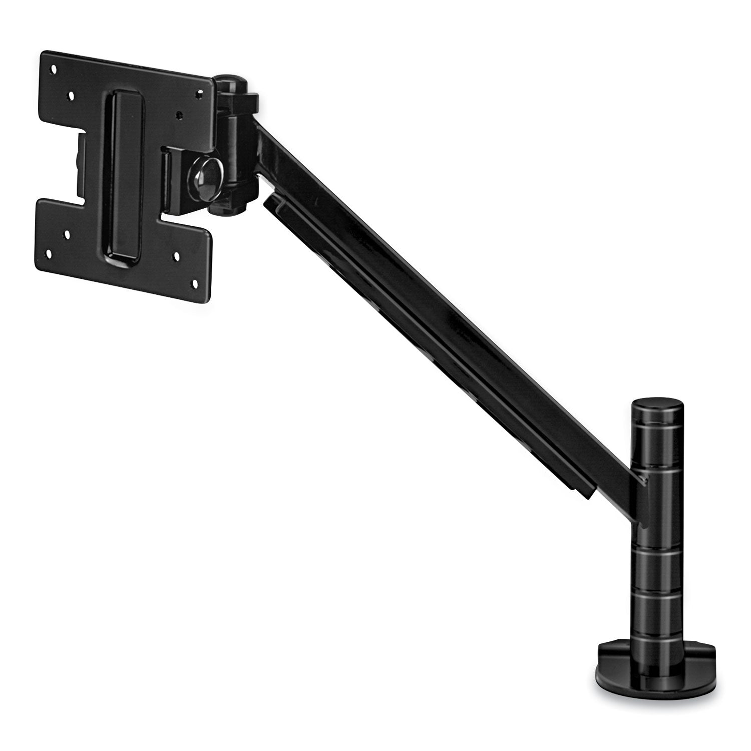 Designer Suites Flat Panel Monitor Arm, 180 Degree Rotation, 45 Degree Tilt, 360 Degree Pan, Black, Supports 20 lb - 