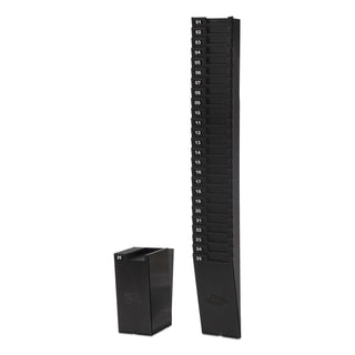 Time Card Rack for 7" Cards, 25 Pockets, ABS Plastic, Black - 