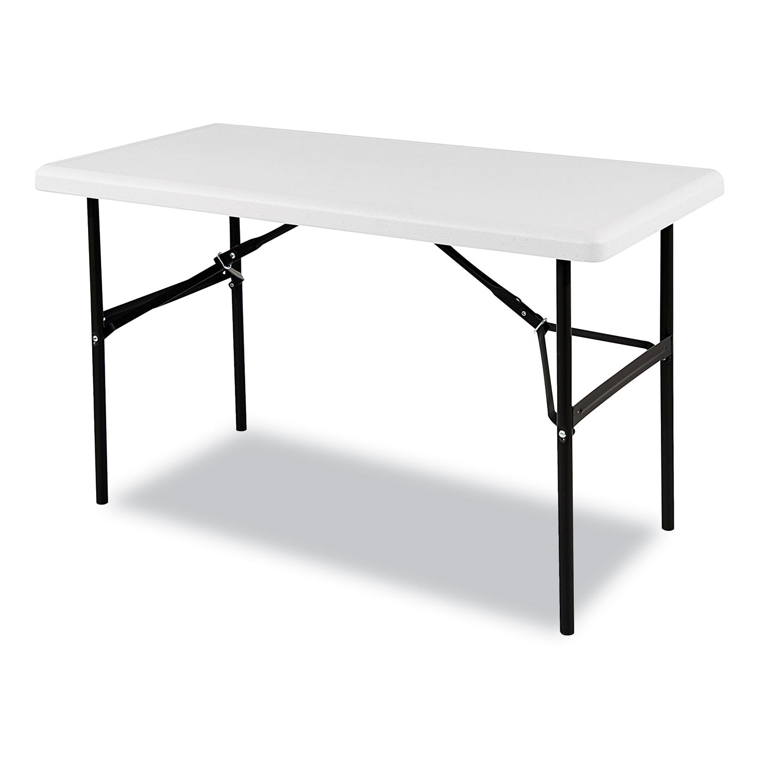 IndestrucTable Classic Folding Table, Rectangular, 48" x 24" x 29", Platinum - 