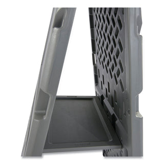 Ingenuity Presentation Flipchart Easel with Dry Erase Surface, 33 x 28, 73" Tall Easel, Charcoal Polyethylene Frame