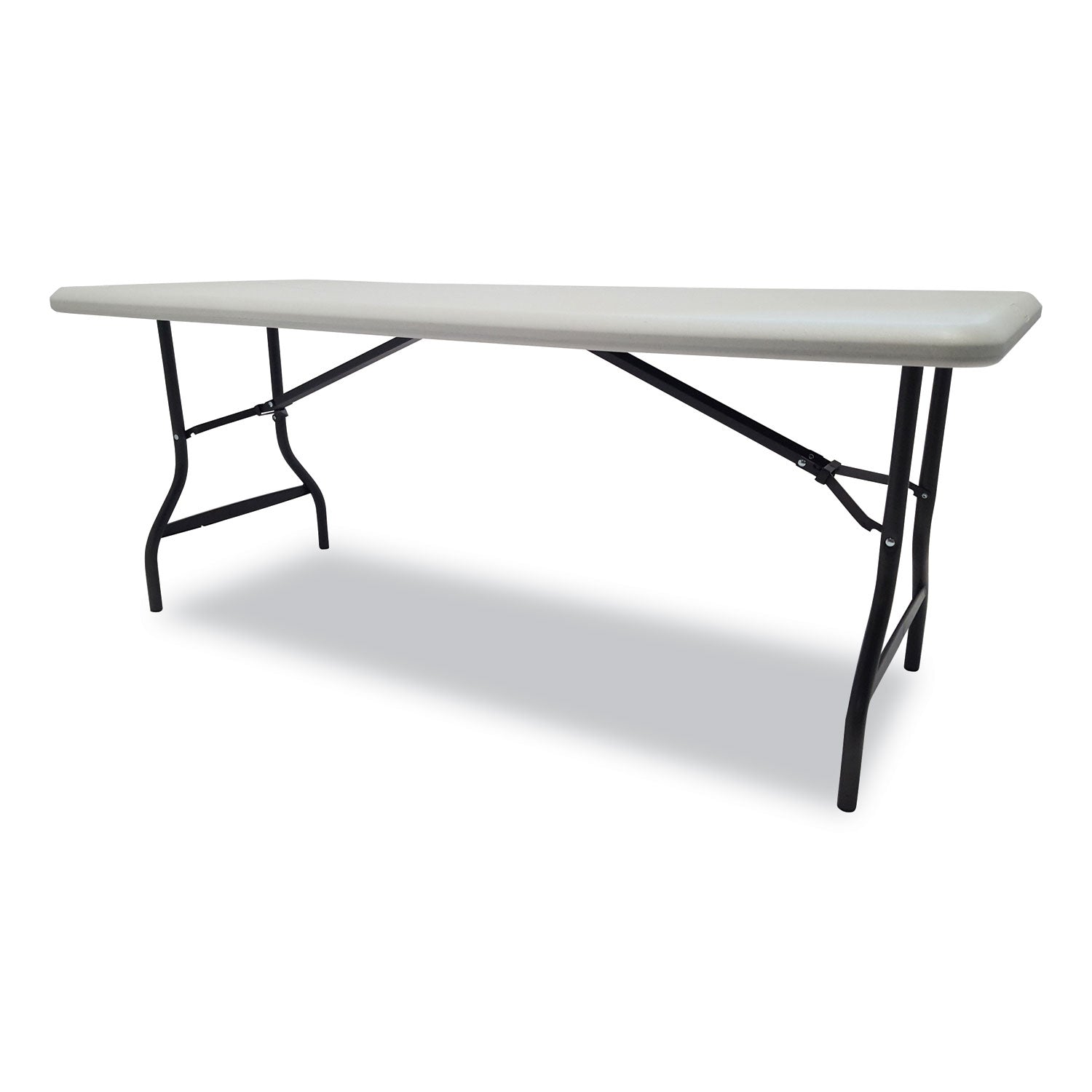 IndestrucTable Industrial Folding Table, Rectangular, 72" x 30" x 29", Platinum - 