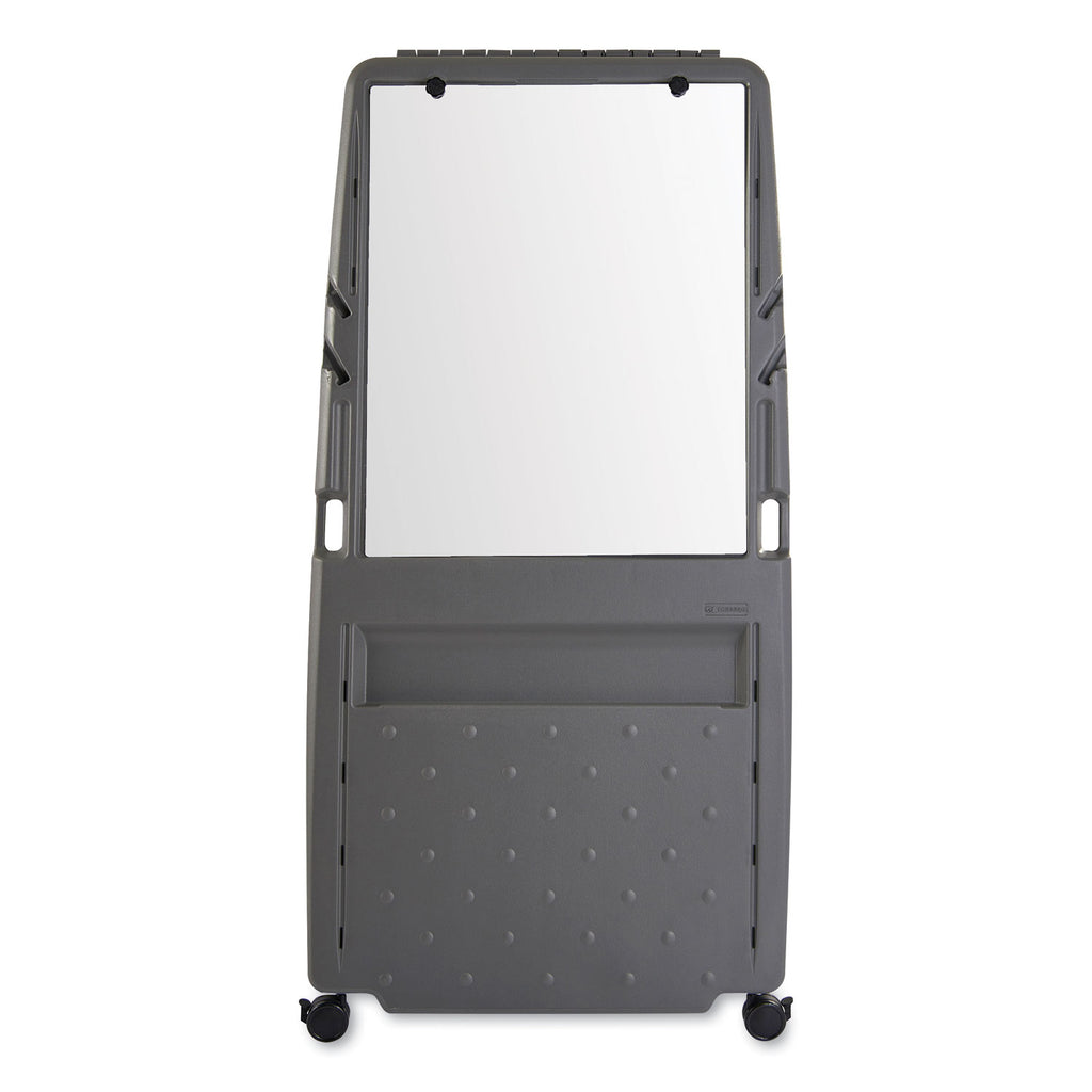 Ingenuity Presentation Flipchart Easel with Dry Erase Surface, 33 x 28, 73" Tall Easel, Charcoal Polyethylene Frame