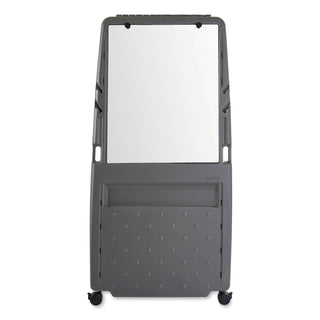 Ingenuity Presentation Flipchart Easel with Dry Erase Surface, 33 x 28, 73" Tall Easel, Charcoal Polyethylene Frame