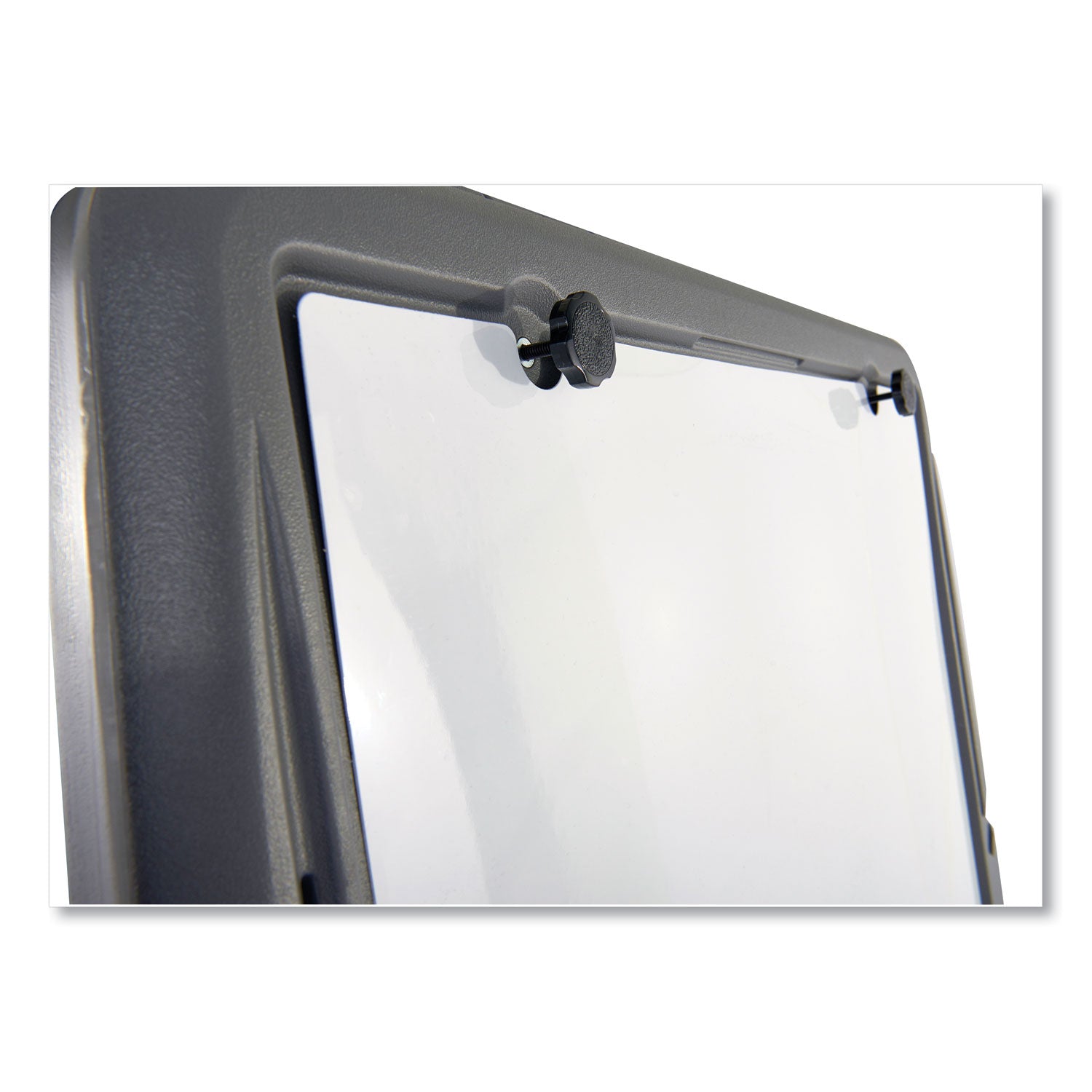 Ingenuity Presentation Flipchart Easel with Dry Erase Surface, 33 x 28, 73" Tall Easel, Charcoal Polyethylene Frame