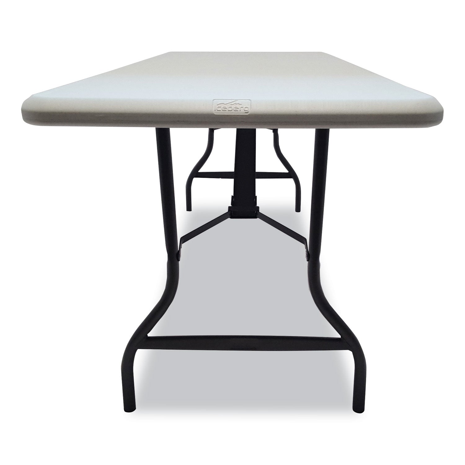 IndestrucTable Industrial Folding Table, Rectangular, 72" x 30" x 29", Platinum - 