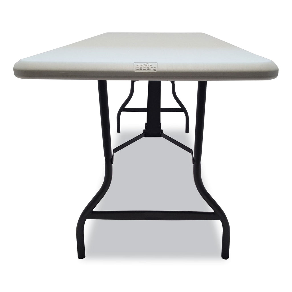 IndestrucTable Industrial Folding Table, Rectangular, 72" x 30" x 29", Platinum