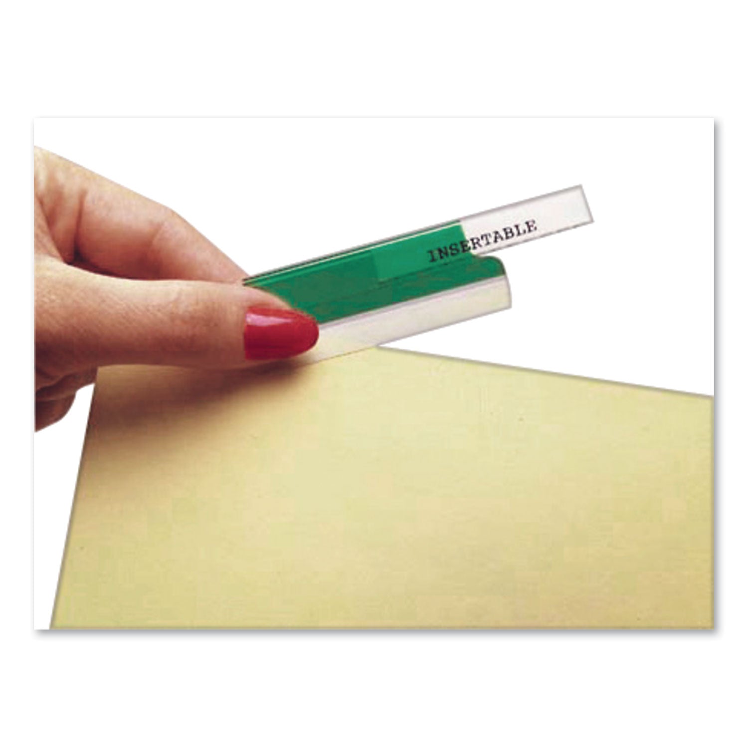 Insertable Index Tabs with Printable Inserts, 1/5-Cut, Assorted Colors, 1" Wide, 25/Pack - 