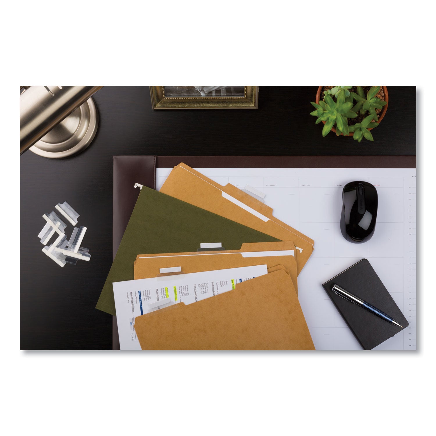 Insertable Index Tabs with Printable Inserts, 1/5-Cut, Clear, 2" Wide, 25/Pack