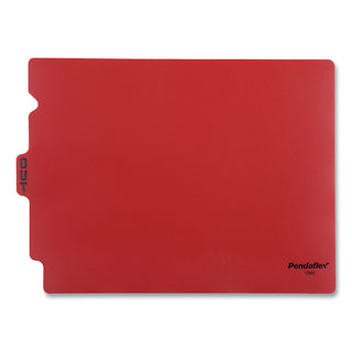 Colored Poly Out Guides with Center Tab, 1/3-Cut End Tab, Out, 8.5 x 11, Red, 50/Box