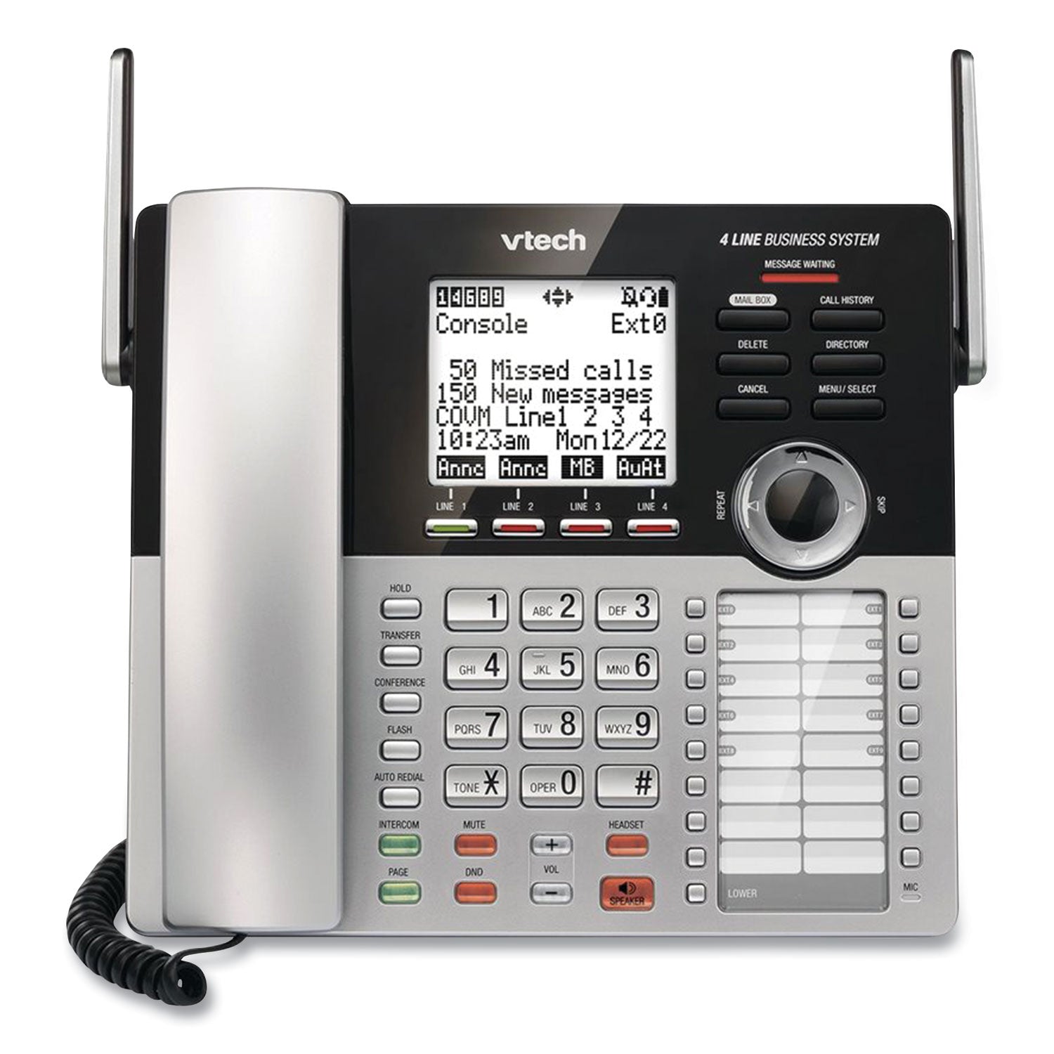 cm18445-four-line-business-system-cordless-phone-silver-black_vtecm18445 - 1