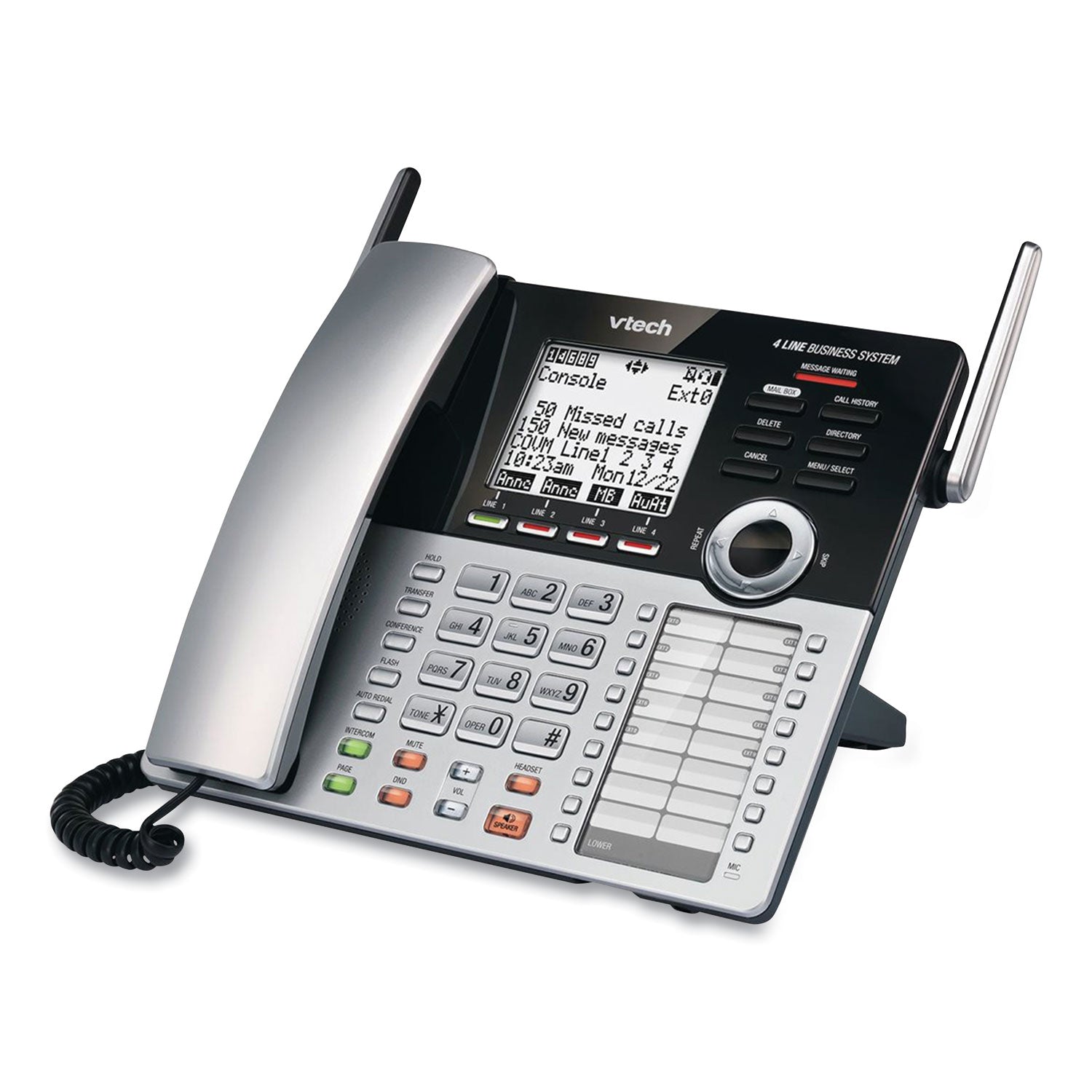 cm18445-four-line-business-system-cordless-phone-silver-black_vtecm18445 - 2
