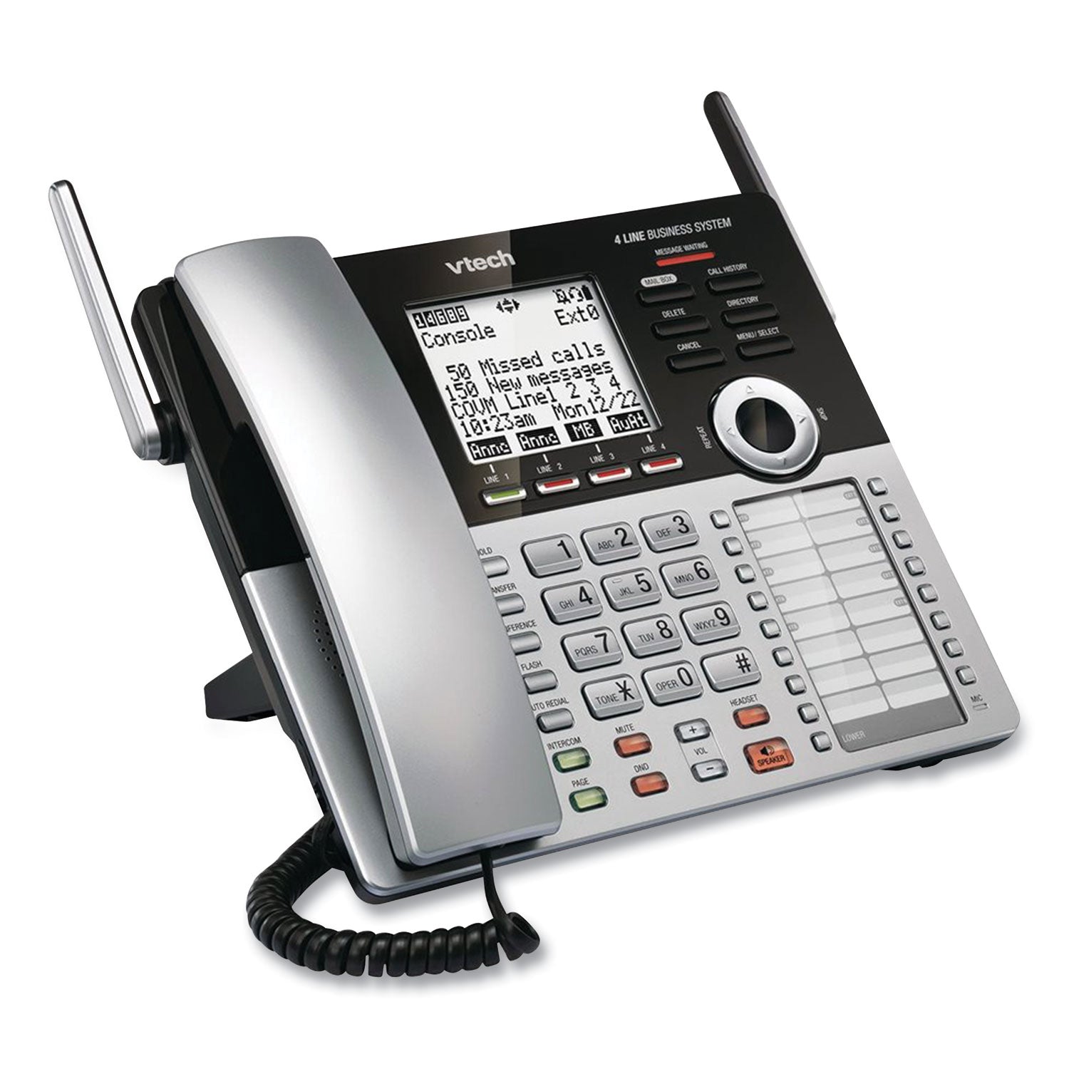 cm18445-four-line-business-system-cordless-phone-silver-black_vtecm18445 - 3
