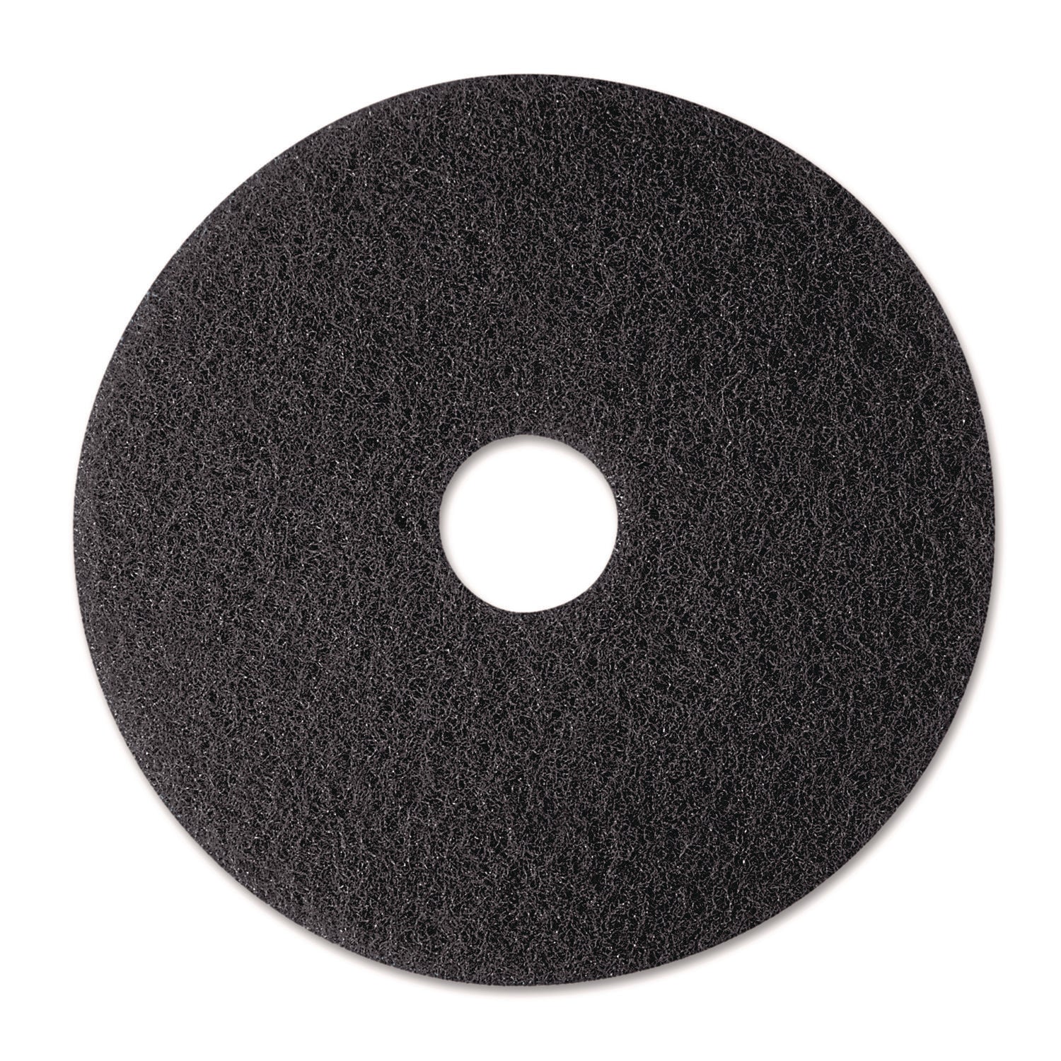 3M Black Stripper Pad 7200 - 12" Diameter - 5/Carton x 12" Diameter - Black