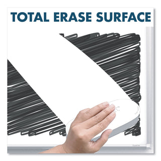 Porcelain Dry Erase Boards, Widescreen, 72 x 48, White Surface, Aluminum Frame - 