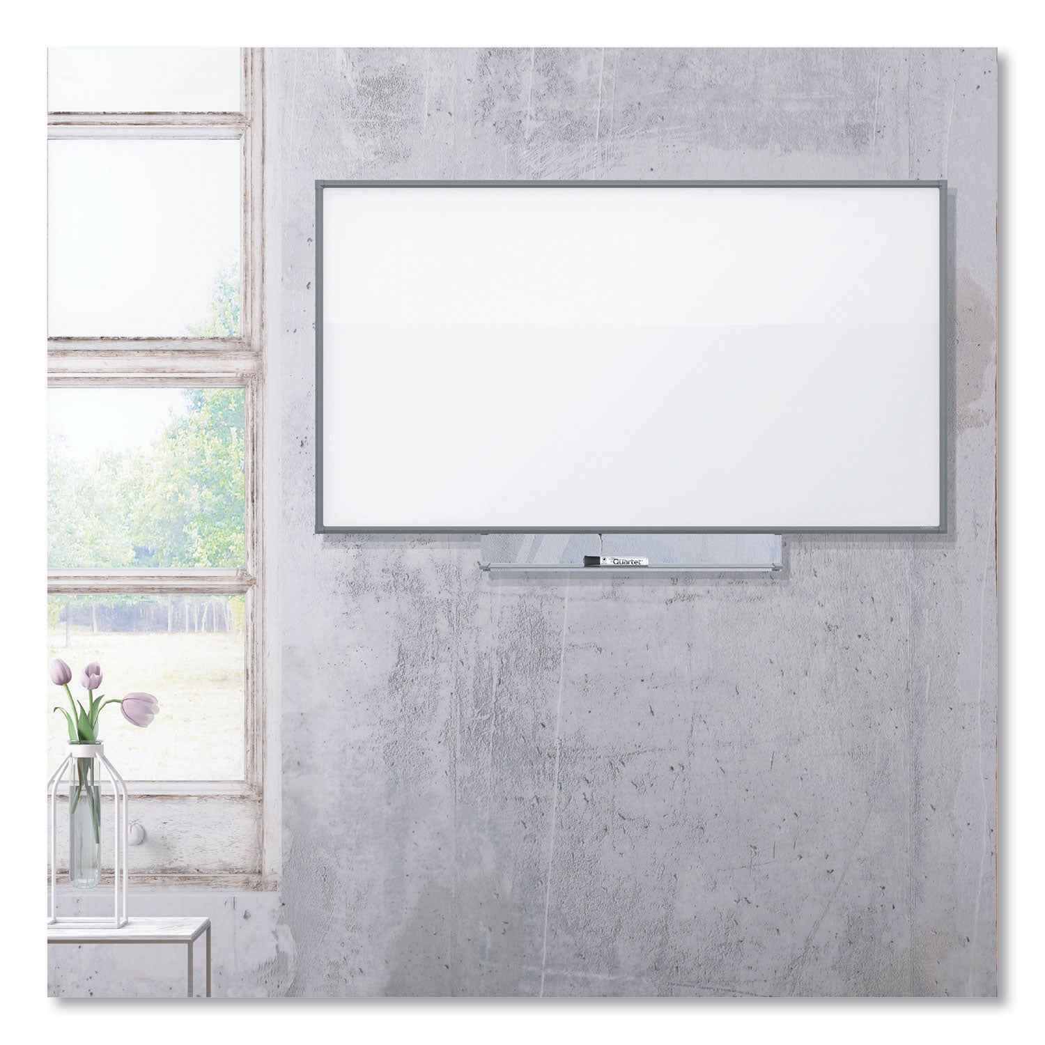 Porcelain Dry Erase Boards, Widescreen, 72 x 48, White Surface, Aluminum Frame - 