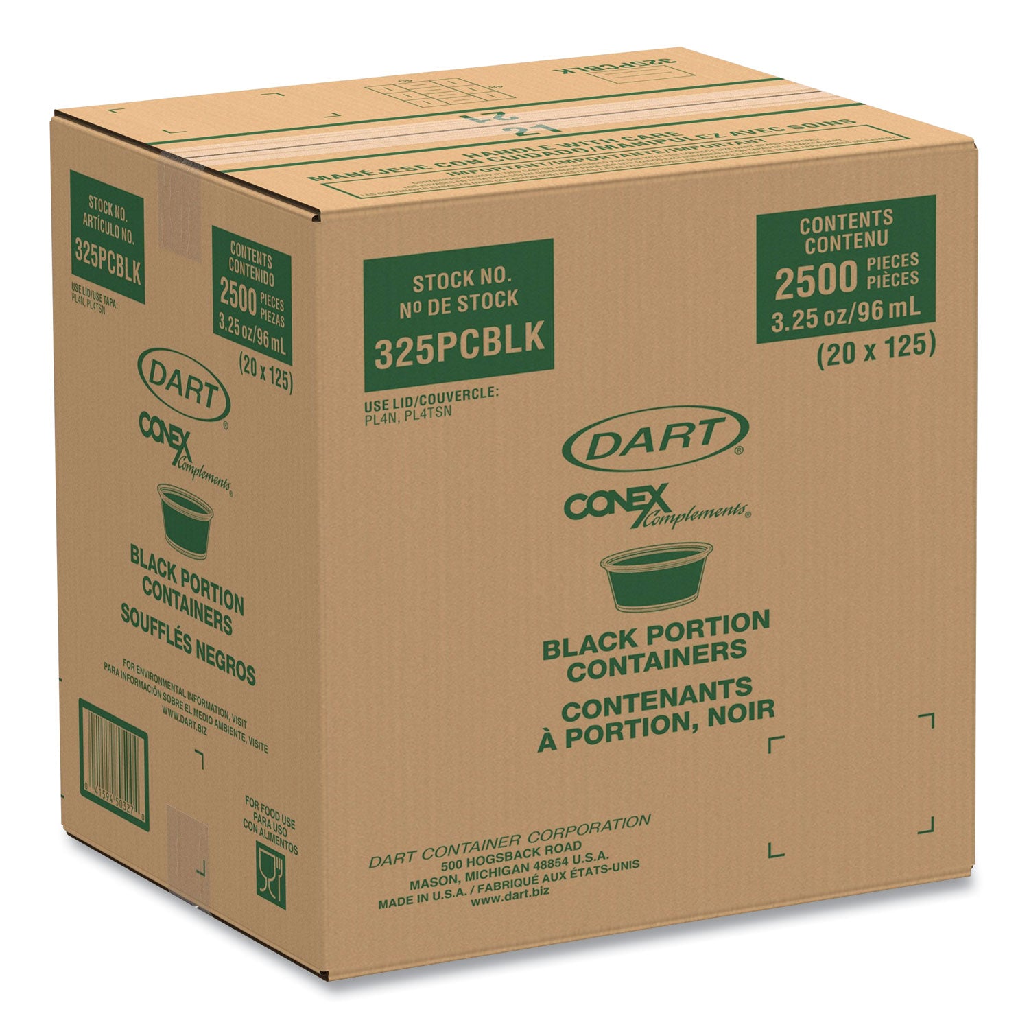 conex-complements-portion-medicine-cups-325-oz-black-125-bag-20-bags-carton_dcc325pcblk - 2