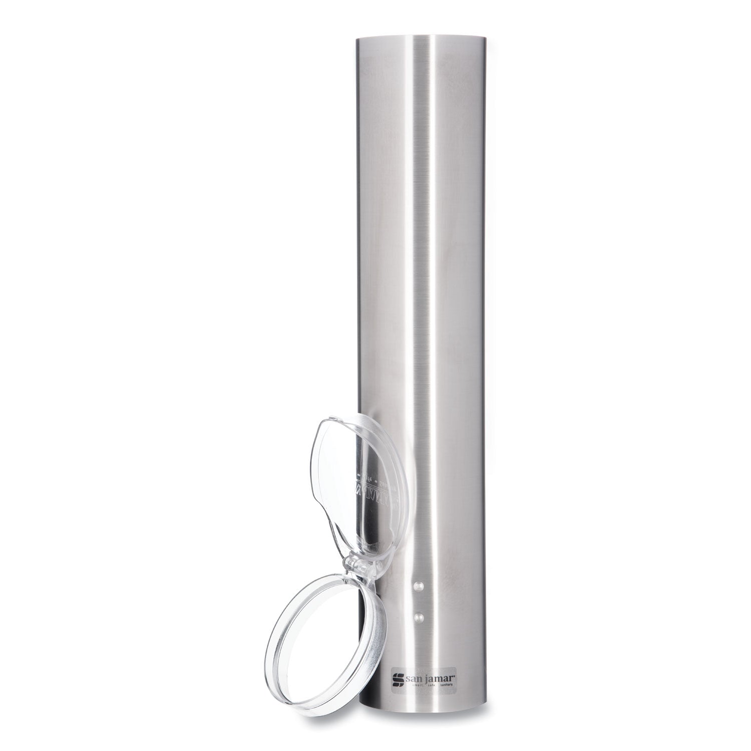 Small Pull-Type Water Cup Dispenser, For 5 oz Cups, Stainless Steel - 