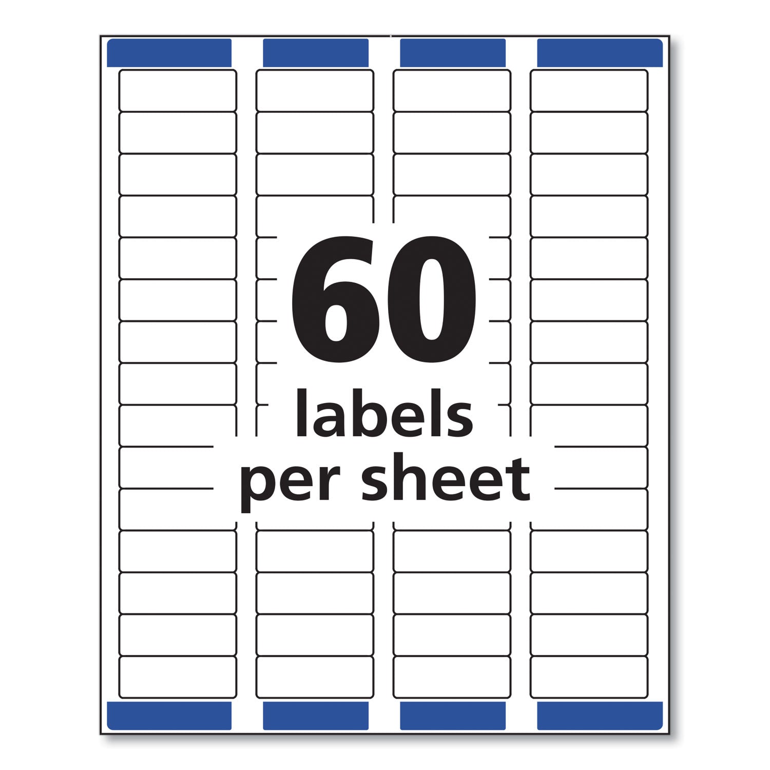 Easy Peel White Address Labels w/ Sure Feed Technology, Laser Printers, 0.66 x 1.75, White, 60/Sheet, 25 Sheets/Pack - 