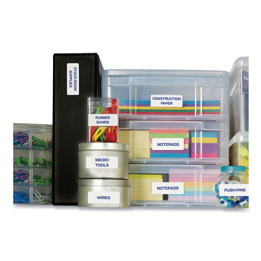 Easy Peel White Address Labels w/ Sure Feed Technology, Laser Printers, 1.33 x 4, White, 14/Sheet, 25 Sheets/Pack