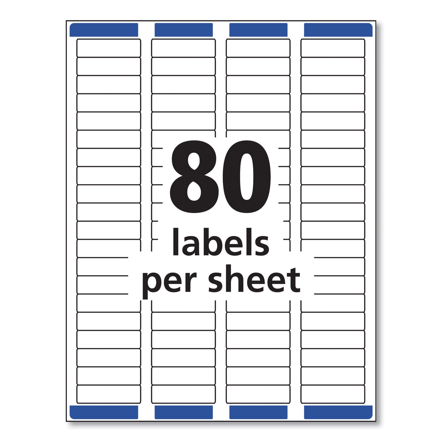 Easy Peel White Address Labels w/ Sure Feed Technology, Inkjet Printers, 0.5 x 1.75, White, 80/Sheet, 25 Sheets/Pack - 