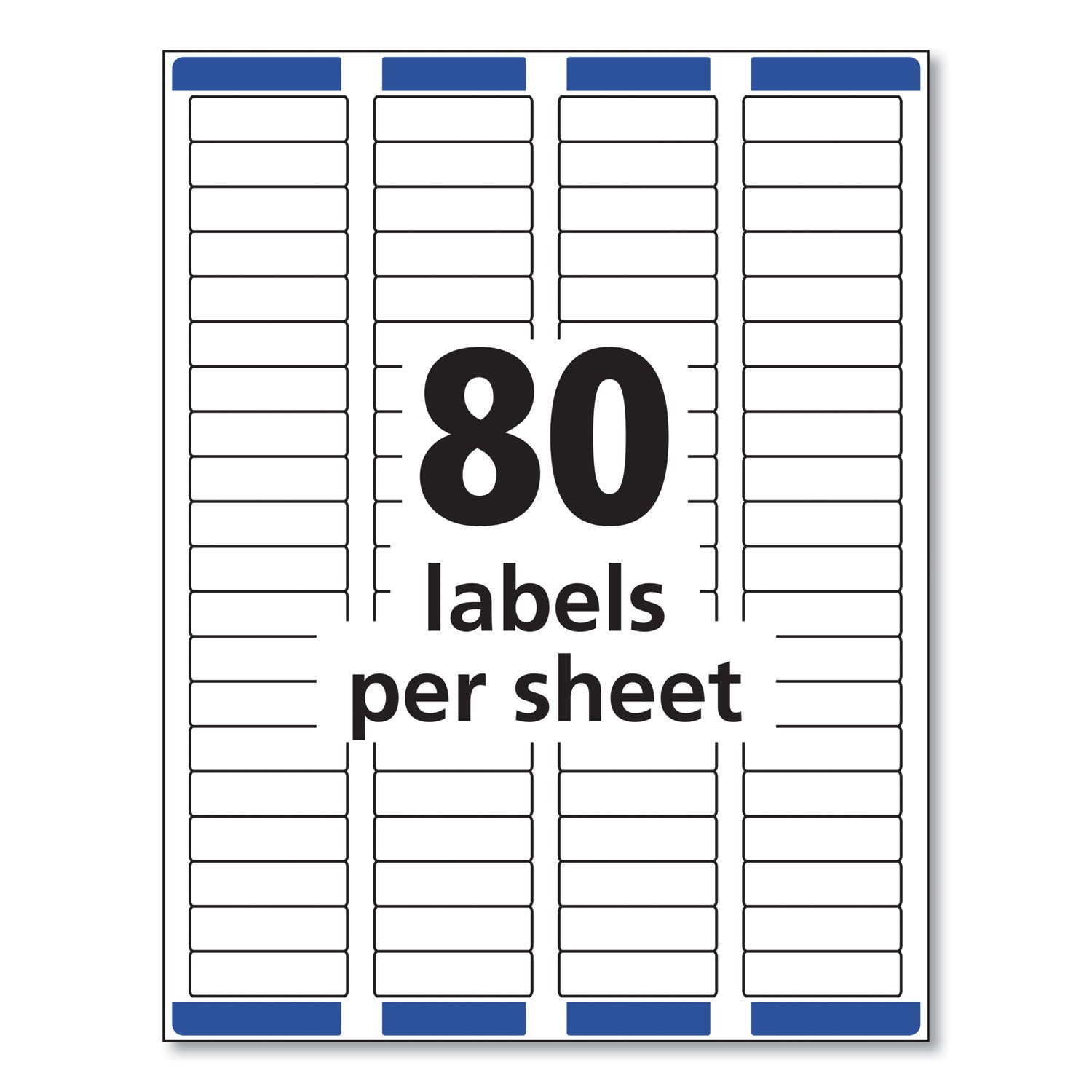 Easy Peel White Address Labels w/ Sure Feed Technology, Inkjet Printers, 0.5 x 1.75, White, 80/Sheet, 25 Sheets/Pack