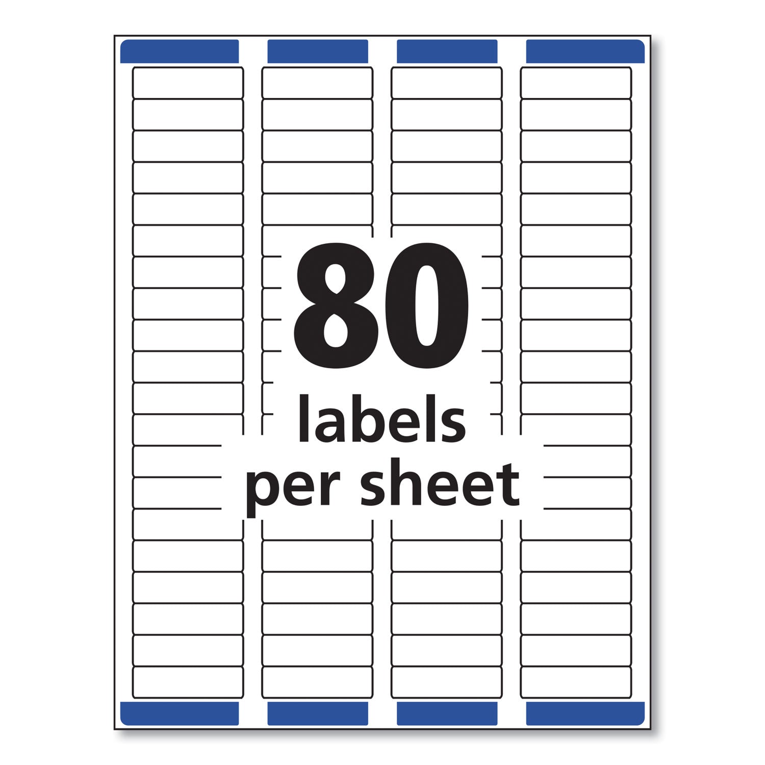 Easy Peel White Address Labels w/ Sure Feed Technology, Laser Printers, 0.5 x 1.75, White, 80/Sheet, 25 Sheets/Pack - 